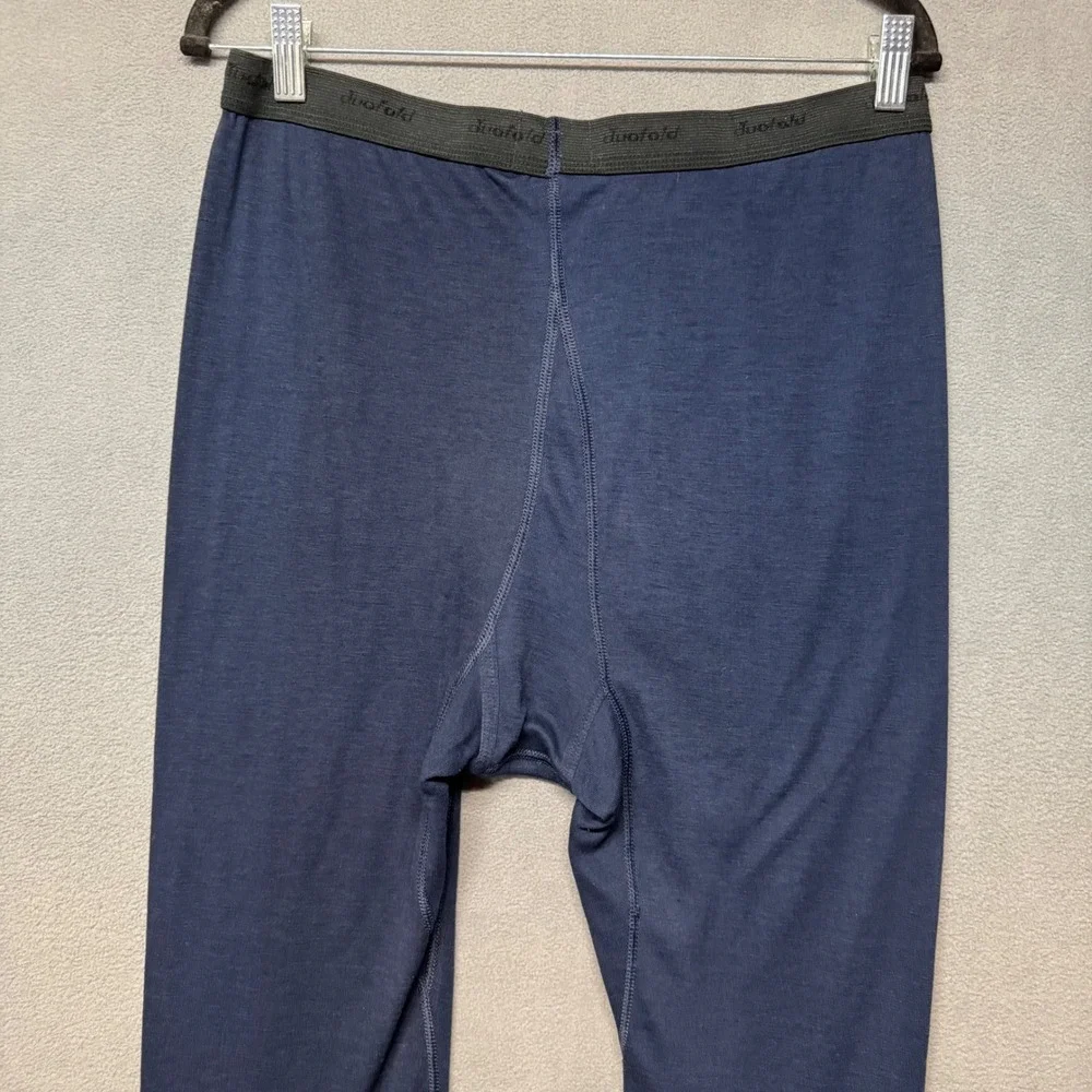 Vintage Duofold Thermal Long John Pant Baselayer Wool Blend L Navy Blue Outdoors